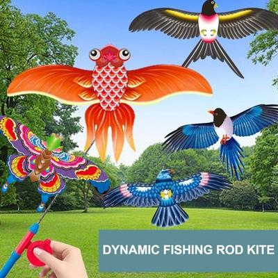 Kite Kinder Kite Spielzeug Cartoon Schwalben Adler Fliegen Kinder Griff Spielzeug Kite Mit Kite Outdoor O6x8
