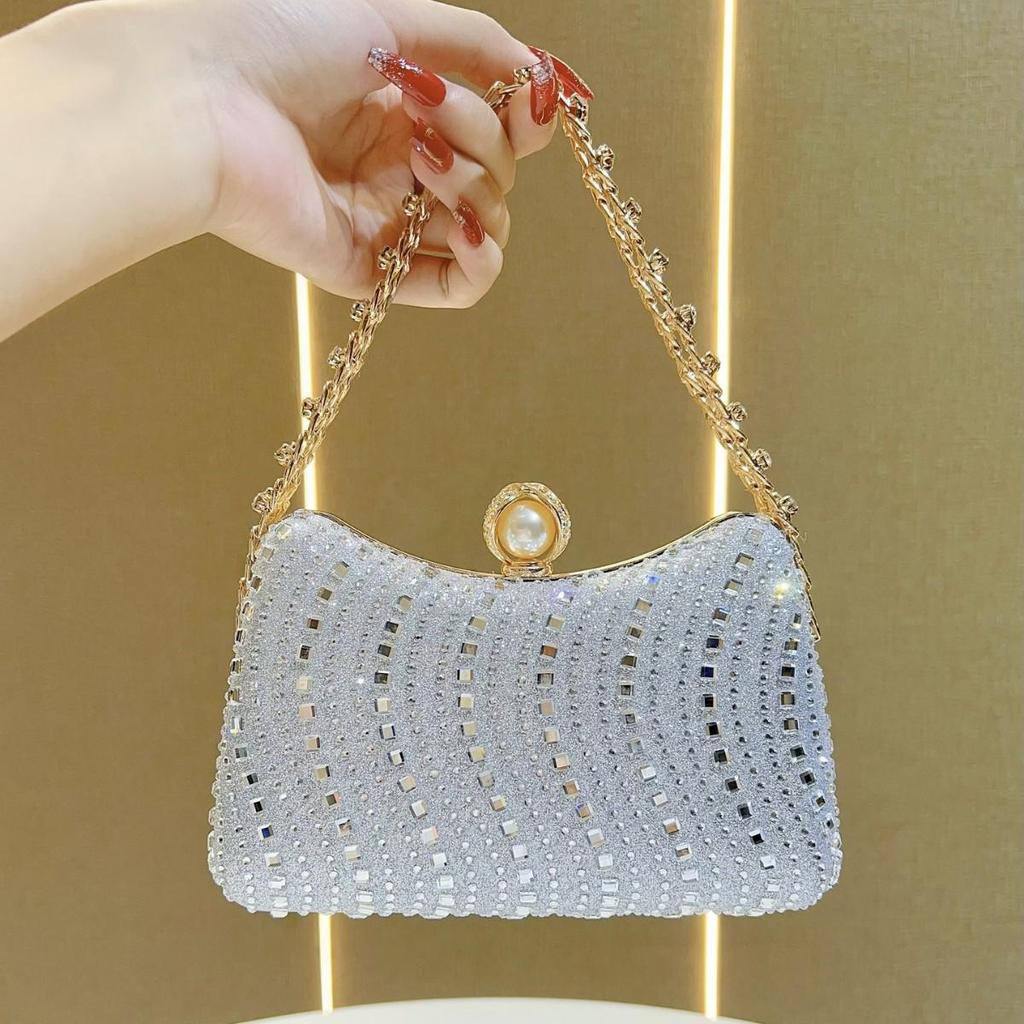 Elegant Retro Rhinestone Evening Crossbody Handbag