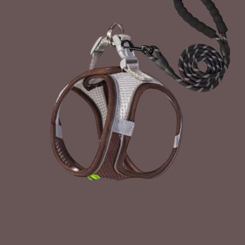 Breathable Reflective Pet Harness Vest with Leash for Cats & Dogs