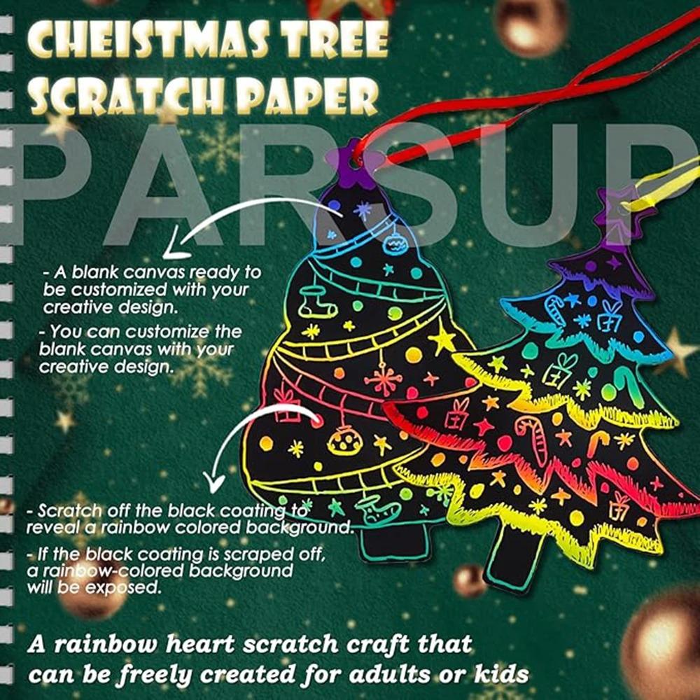 12Pcs DIY Toys Scratching Painting Paper Colorful Scratching Paper For Kids