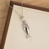 Natural Stone Fish Pendant Necklace Hypoallergenic Titanium Steel Chain  Jewelry Lovers