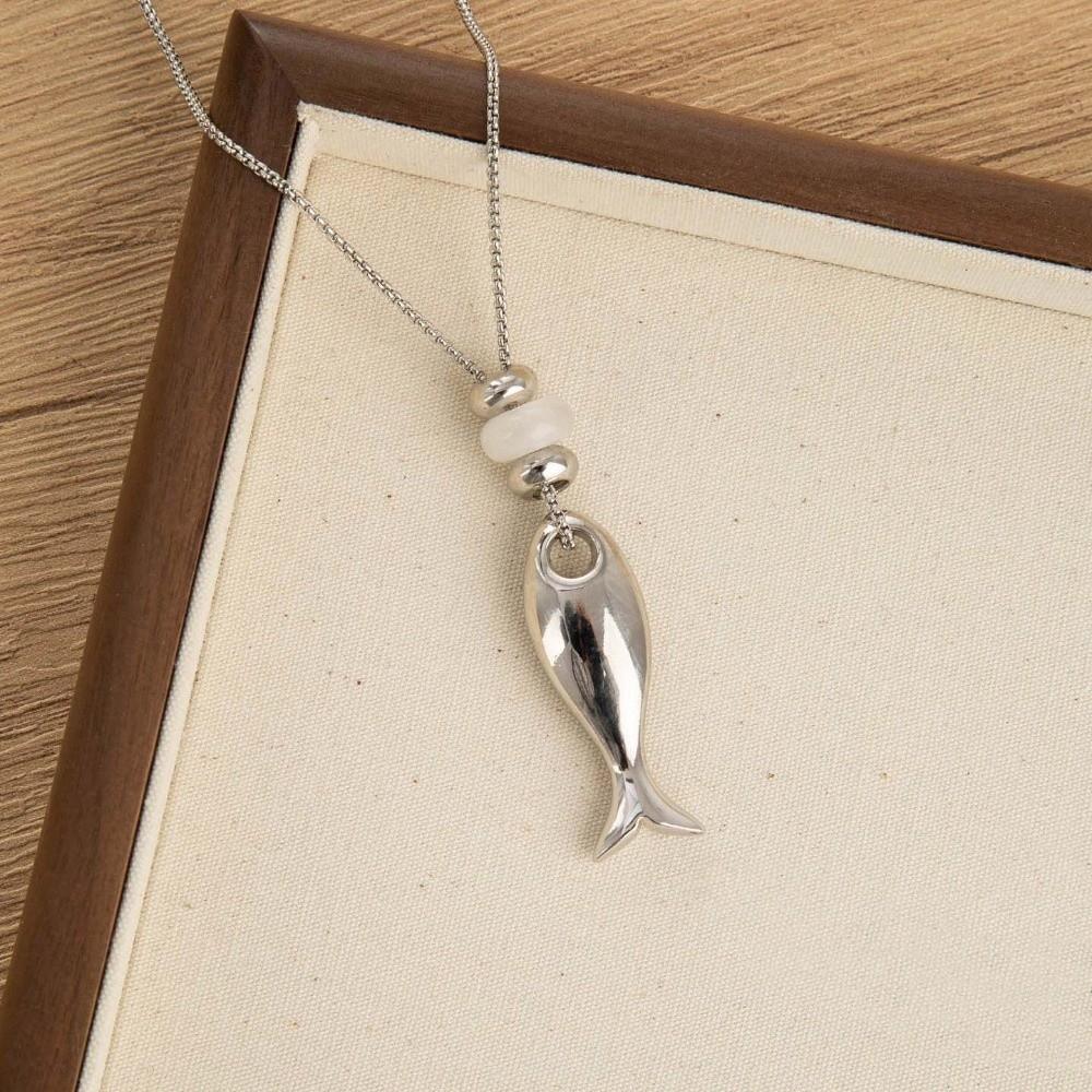 Gold Plated Natural Stone Choker Natural Stone Titanium Steel Chain Daily Wear Style 4
