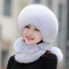Autumn Winter New Women Faux Fox Fur Outdoor  Keep Warm Protect Ears Tail Russian Snow Hat Caps