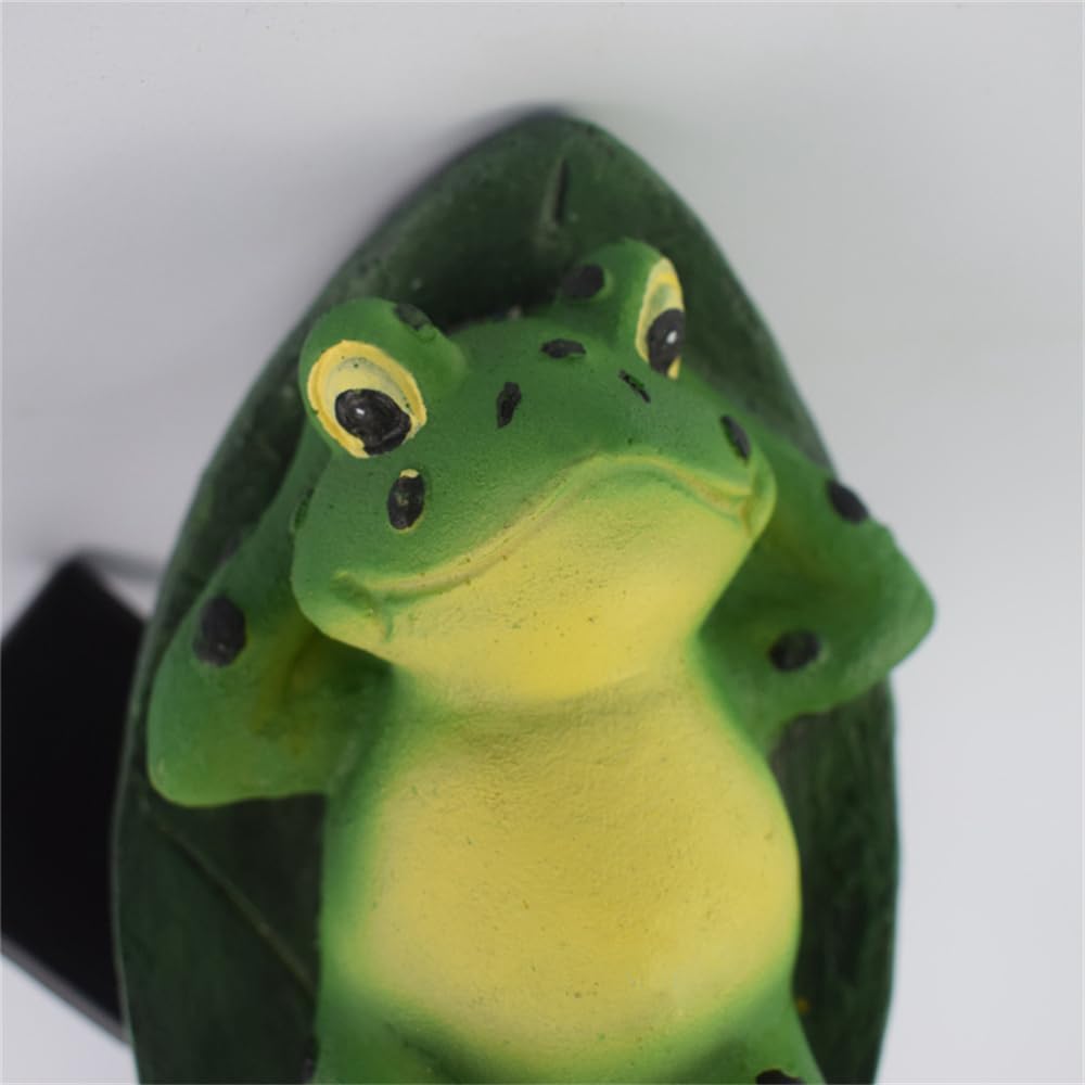 SITEDAN Solar Light, Squirrel Figurine Light, Frog Garden Light, Gardening Ornament, Outdoor Waterproof Garden Decoration (Frog)