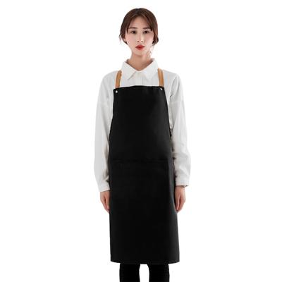 Chioee Neck Apron, Stylish, Simple, Cafe-Style Apron for Men and Women, with Pockets, Multifunctional, Easy To Put On and Take Off, Stain-Resistant,