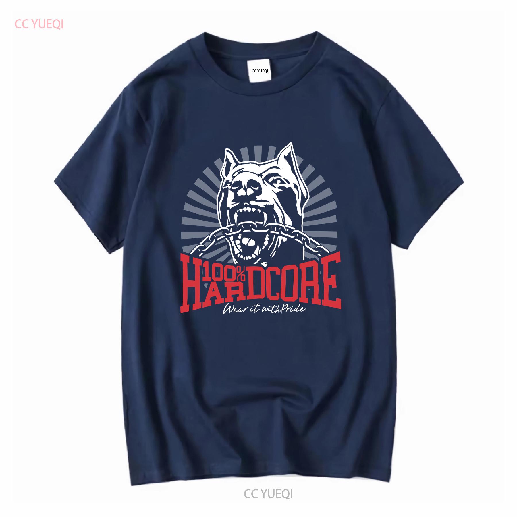 ZheXiong TEE 100 HARDCORE T-shirt Hond 1 Zwart Heren Gabber Pitbull vintage Gewassen homme Top Voor Dagelijks Gebruik Elastisch Stijlvol Ademend S