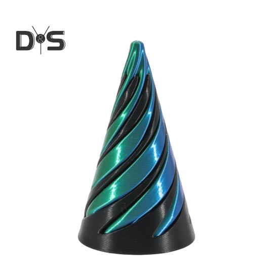 

3D-печатная спиральная конусная игрушка, иллюзия вихревой нити, невозможная спиральная конусная проходная скульптура, снятие стресса для детей и взрослых, мини-спиральная конусная игрушка-фиджет темно-зеленого