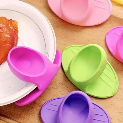 2pcs Silicone Hand Clip Silicone Heat Resistant Finger Perfect For Kitchen Anti-scald Gloves & Microwave Oven Tongs Kitchen Supplies