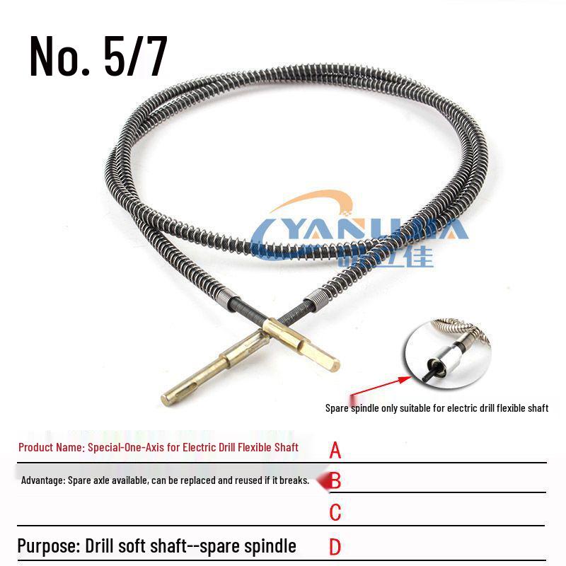 Electric Grinder with Flexible Shaft, Universal Chuck, and Metal Handle - Stainless Steel Electric Drill & Engraving Pen Spindle Tool.