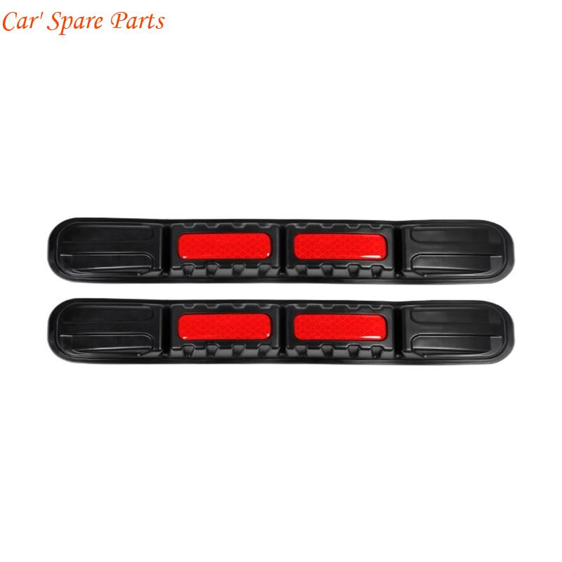 Y4UA 1 Pair Automotive Adhesive Reflective Bumper Guard Tape Anti Collision Strips