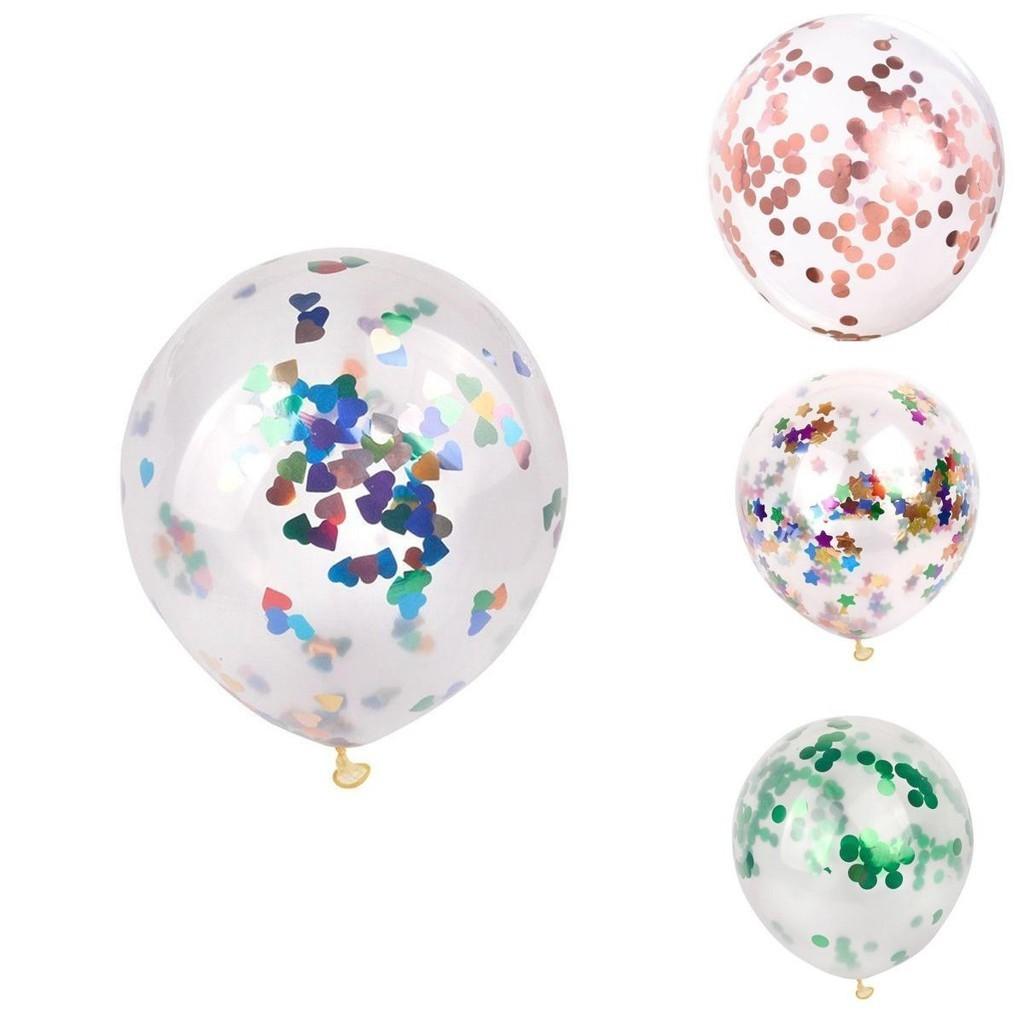 Globo de Confeti Vibrante de 12" Látex Helio Perfecto Para Cumpleaños Bodas Fiestas Memorables