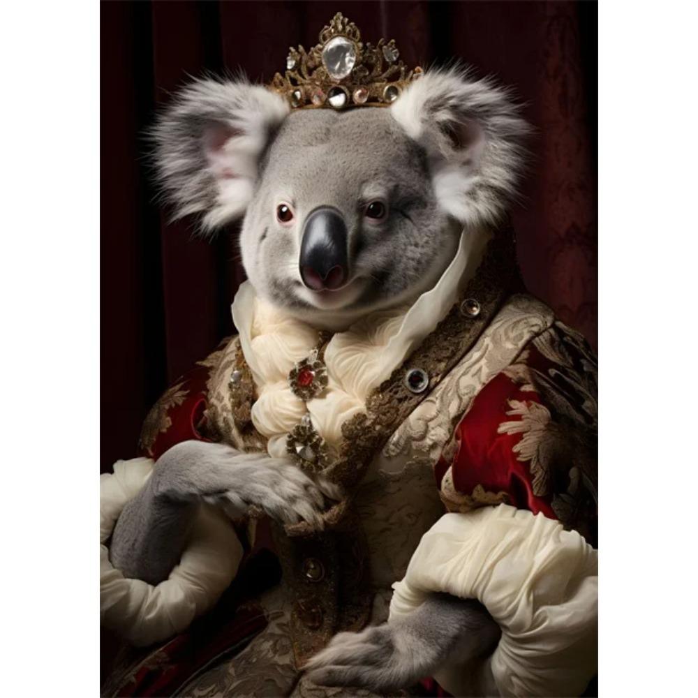 Aristokratyczne Zwierzęta Portret Plakaty i Druki Sztuka Vintage Malarstwo na Płótnie Obrazy na Ścianę do Salonu Dekoracja Domu