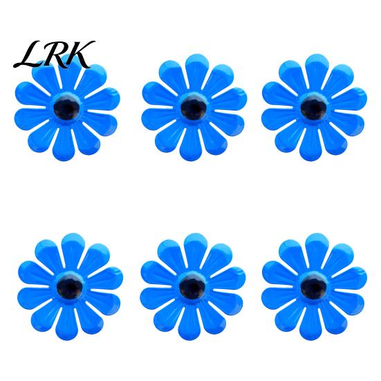 Iron Sunflower Decor 6Pcs Metal Flowers Wall Decor, Flower Ornament Art, Lightweight Garden Art Hanging Decoration for Outside Indoor Patio,