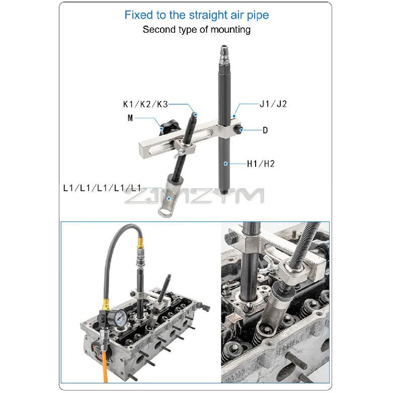 Cylinder Head Service Set Tool Kit Valve Spring Compressor Removal Installer Replacement Valve Oil Seal Tool