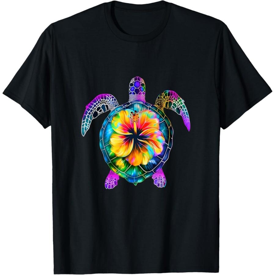 

Hawaiian Tie Dye Sea Turtle Cute Hawaii For Men And Women T-Shirt XXXXXL чёрный