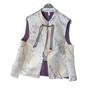 Beautiful embroidered vest new buckle high-end mother vest