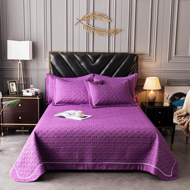 All-Season Solid Color Quilted Bedding Set with Duvet Insert and Cotton Padding