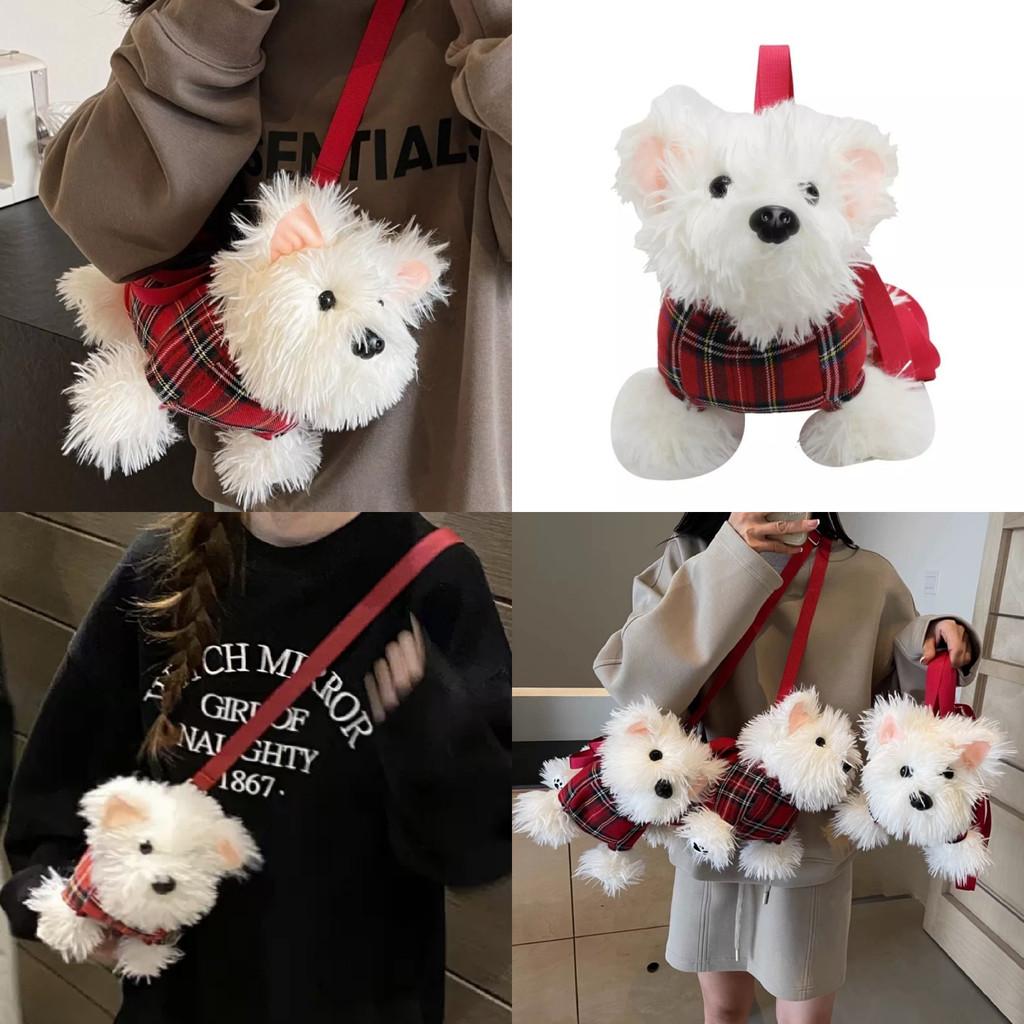Plush West Toy Highland White Terrier Streak Bag Dog Crossbody Bag Girl Gift