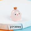 Cute Crown Chicken Mini Luminous Ornament for Car and Home Decor