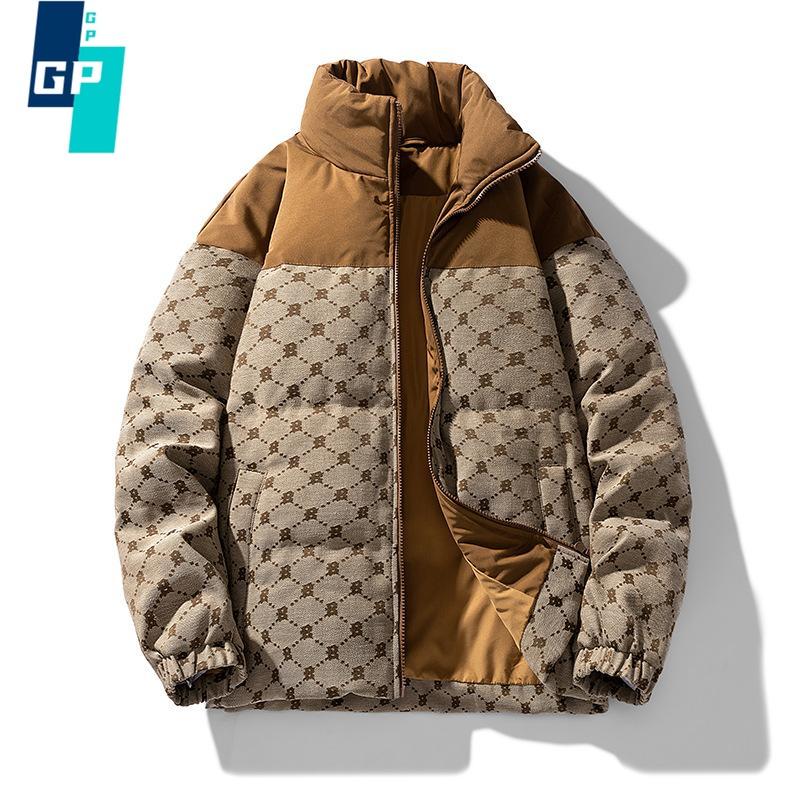 

Высококачественная зимняя новая маленькая буква-стойка с воротником-пуховиком, мужская короткая утолщенная уличная одежда, модная зарубежная куртка на белом утином пуху, верхняя одежда