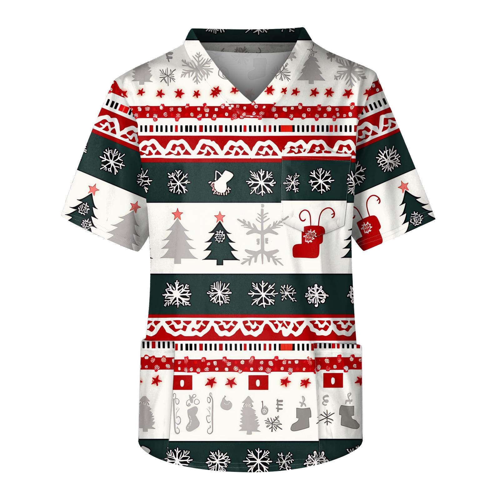 

Мужская рабочая блузка с короткими рукавами и v-образным вырезом с принтом, топ с нагрудным карманом XL белый