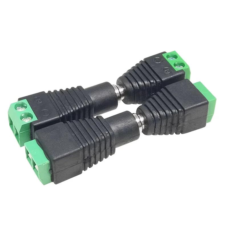 5PCS 12V DC Power Connector Plug Jack 2.1mmx5.5mm Adapter Male Female Socket Barrel for CCTV Camera LED Strip Supply Terminal