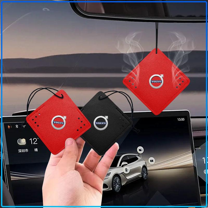 Car Aromatherapy Diffuser Necklace Fresh Air Suede Pendant 6 Scents For Volvo XC90 XC60 XC70 XC40 V90 V60 V40 C70 C30 S80