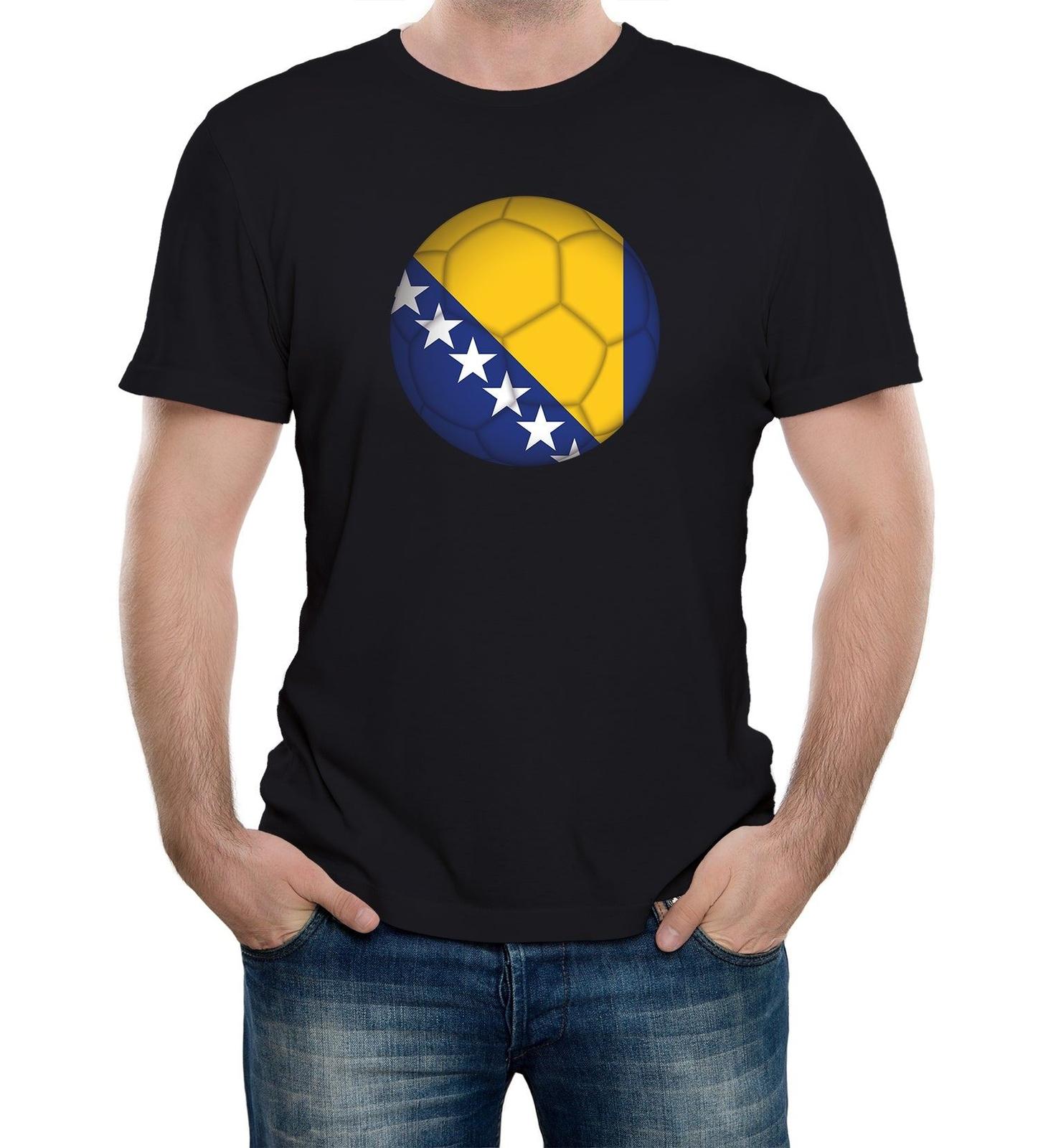 Mens Bosnia Football Supporter T-Shirt Mens Womens Tees Top World Cup Euros Copa America Country L