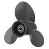 Outboard Propeller 3 Blades 9 1 4in Diameter 10 Tooth RH Rotation Replacement for 8‑20HP 2‑1 2in Gearcase