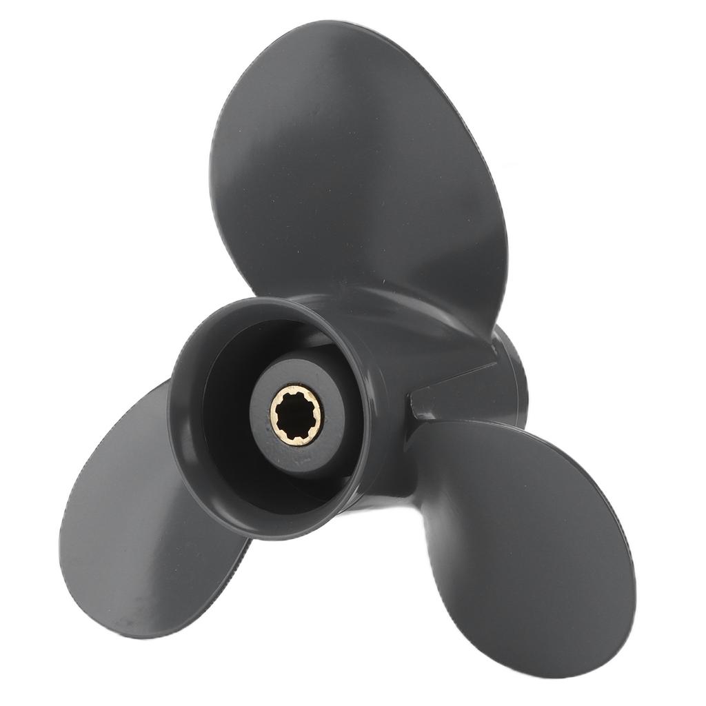 Outboard Propeller 3 Blades 9 1 4in Diameter 10 Tooth RH Rotation Replacement for 8‑20HP 2‑1 2in Gearcase