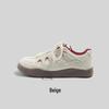 Women's Pink Retro Canvas Training Shoes - Spring/Autumn Trendy Style with Thick Sole and Comfortable Design, 2025 Collection