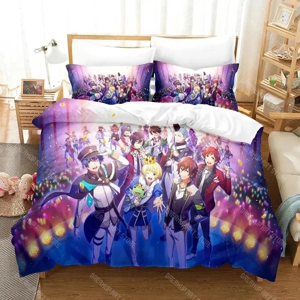 3dAnime Idolmaster SideM Bettwäsche-Set, Bettbezug, Bettbezug, Kissenbezug, Bettdecke, Kingsize-Bett, Queen-Size-Bett, Jungen, Erwachsene