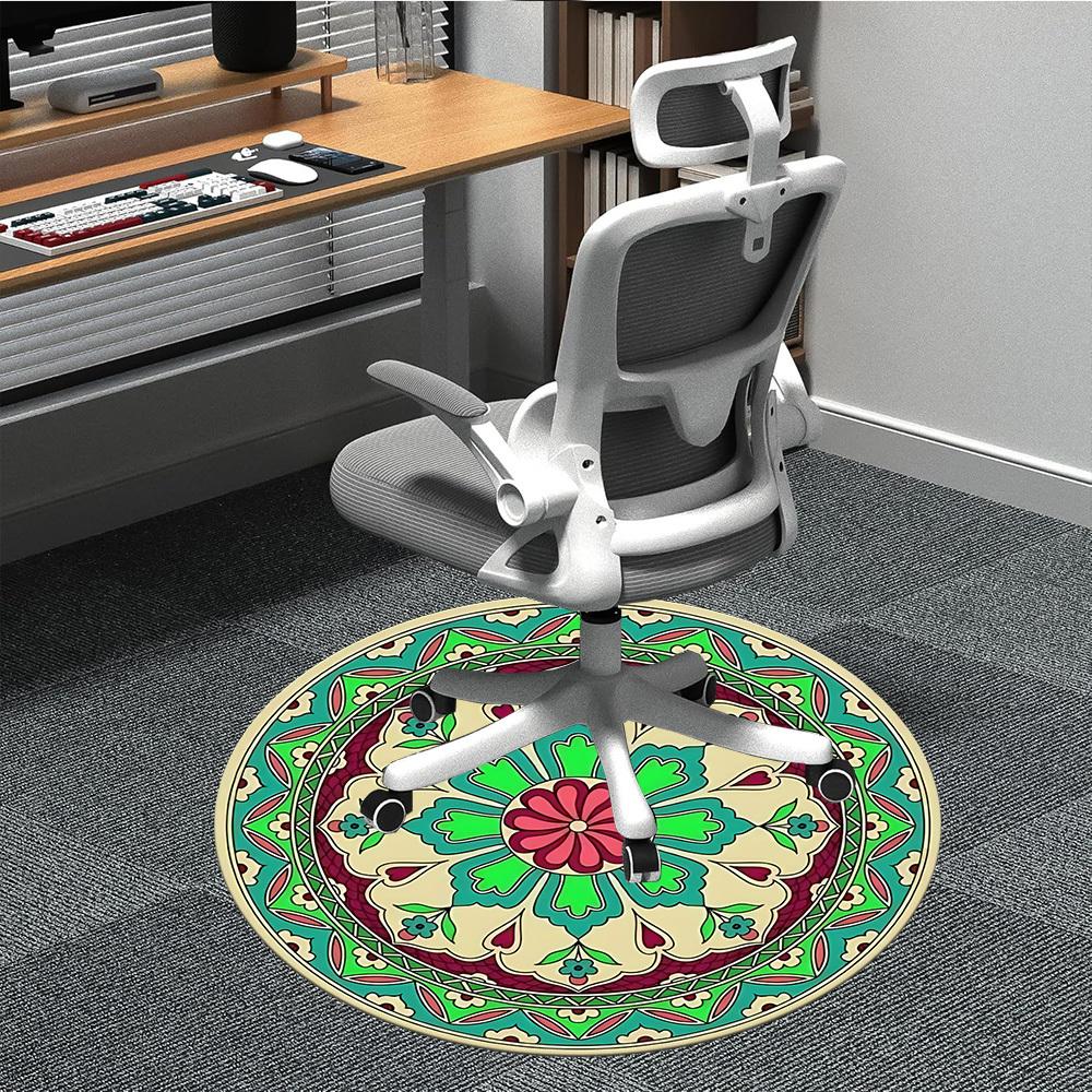 1pc Mandala Pattern Chair Carpet for Office, , Non-slip carpet, Very suitable for offices, farmhouses,Outdoor carpet yy251120097