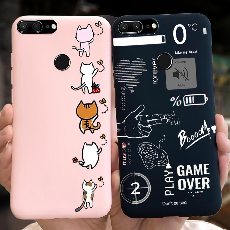 Cute Cartoon Phone Case For Honor 9 Lite LLD-L21 Candy Color Soft Silicone Back Cover For Honor 9 STF-L09 Funda Honor9 9Lite