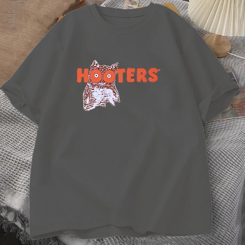 

ВИНТАЖНЫЙ СТИЛЬ КЛАССИЧЕСКАЯ ФУТБОЛКА HOOTERS Футболка с коротким рукавом и круглым вырезом Летняя мужская футболка 4XL