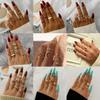 Sada prstenů s českým zlatým řetízkem pro ženy Fashion Boho Coin Snake Moon Rings Dárkové šperky Party Trend