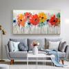 Abstrakta färgglada blomsterbilder Canvasmålning Posters och tryck Väggkonstbilder för vardagsrum Heminredning INGEN RAM