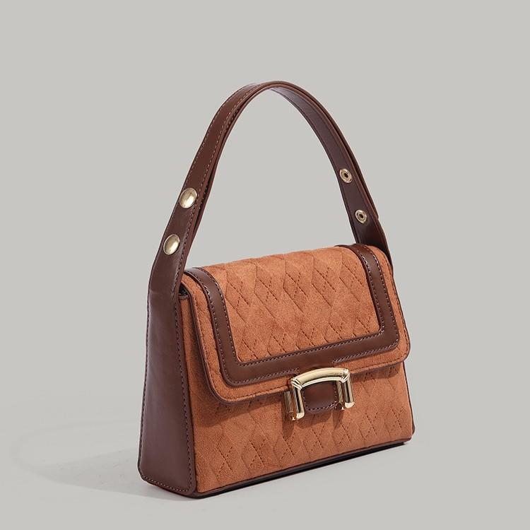 

Unique High-End Underarm Bag Small Square Bag Women s Fashion Versatile Korean Style Single Shoulder Handbag New Autumn Winter Crossbody Bag коричневий