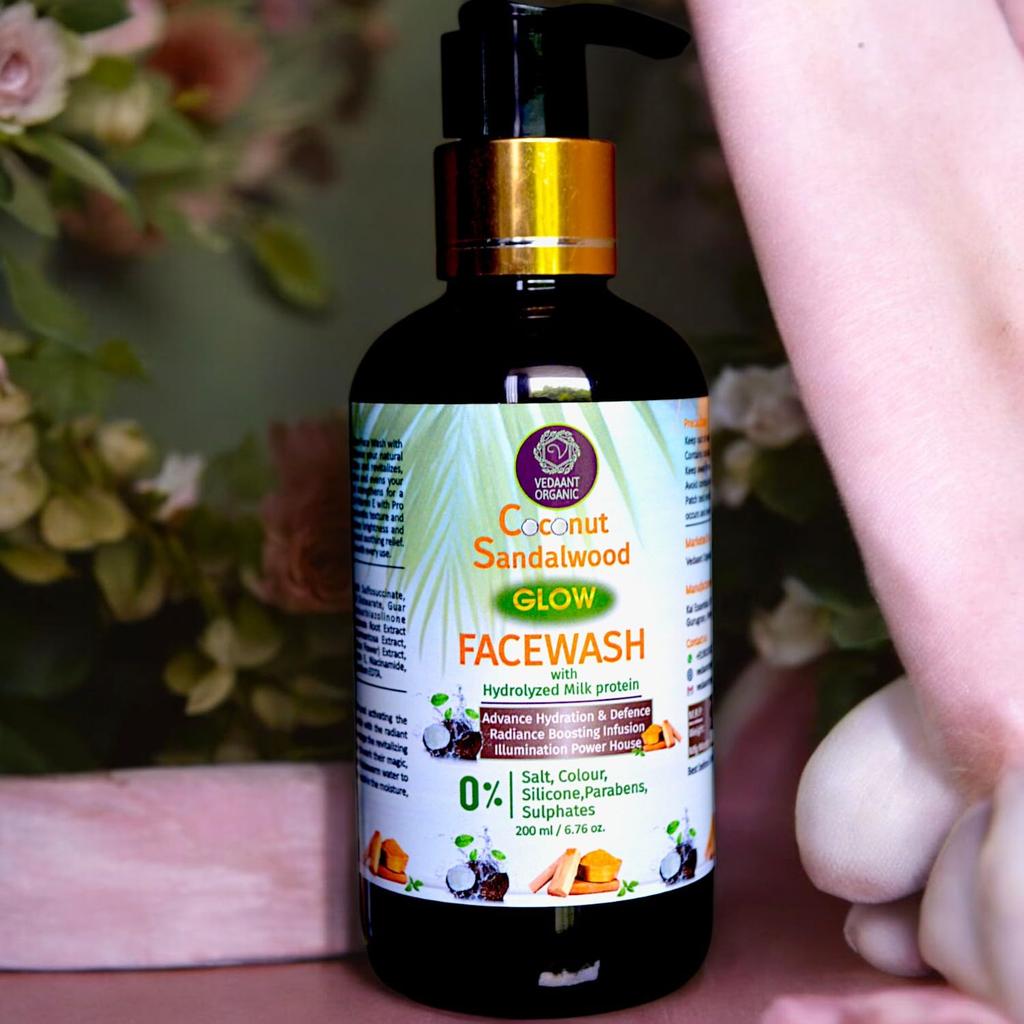 Coconut Sandalwood Glow Face Wash for All Skin Types |200 ml-Pack of 1