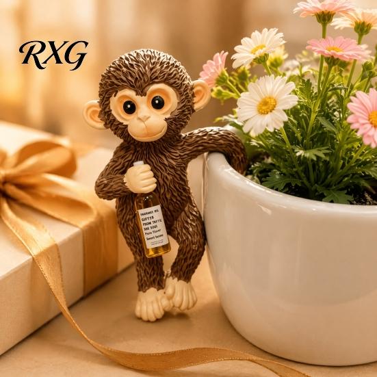 Unique Gift for Monkey Lovers Planter Hanging Statue, Resin Plant Pot Hugger, Decoration Cute Miniature Figurine Flower Edge Outdoor Animal Ornament