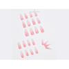 Gradient Pink Extra Long Ballet Wearable False Nail Art Stickers - Waterproof