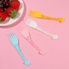 Plastic Pick Toothpick Children 12 Pcs/Set Fruit Tableware Cartoon Giraffe