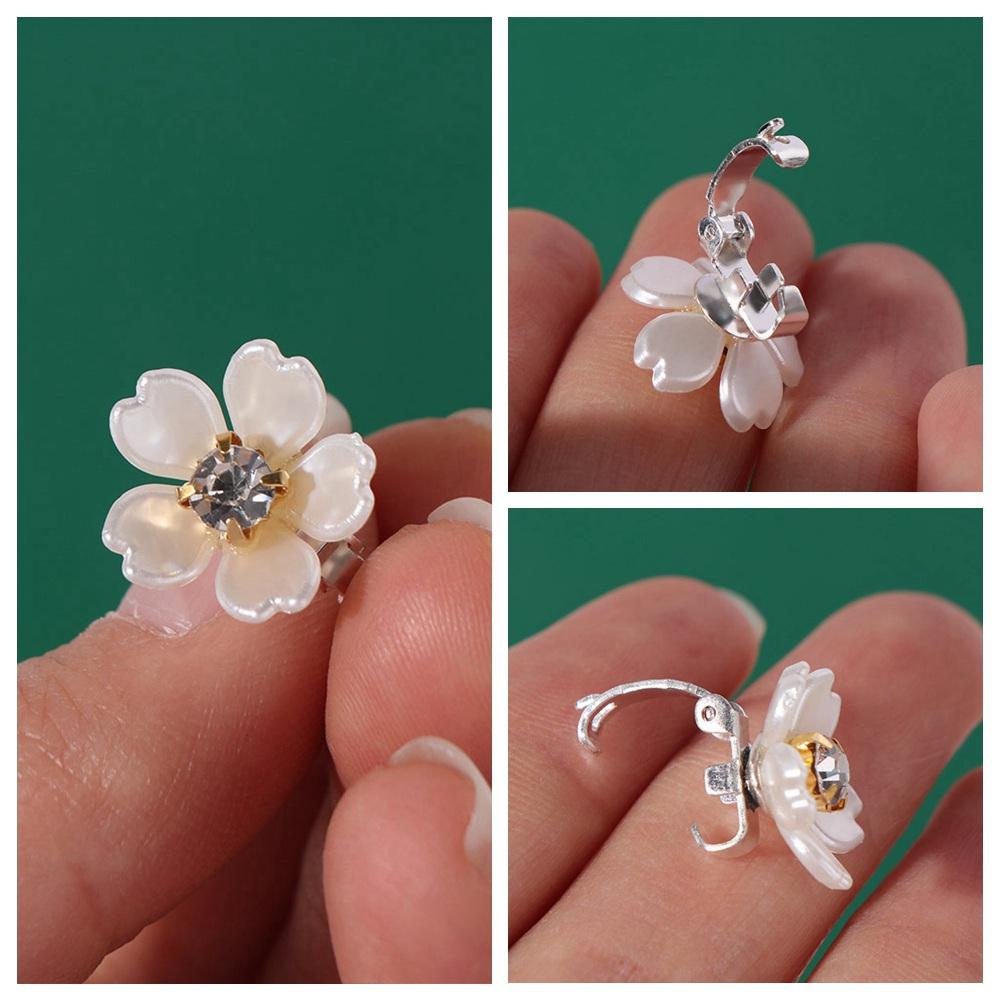 10pcs Dread Locks Flower Decor Hair Ring Metal Cuff Headwear Dreadlocks Beads DIY Charm Hair Braid Rings Clips Hair Jewelry