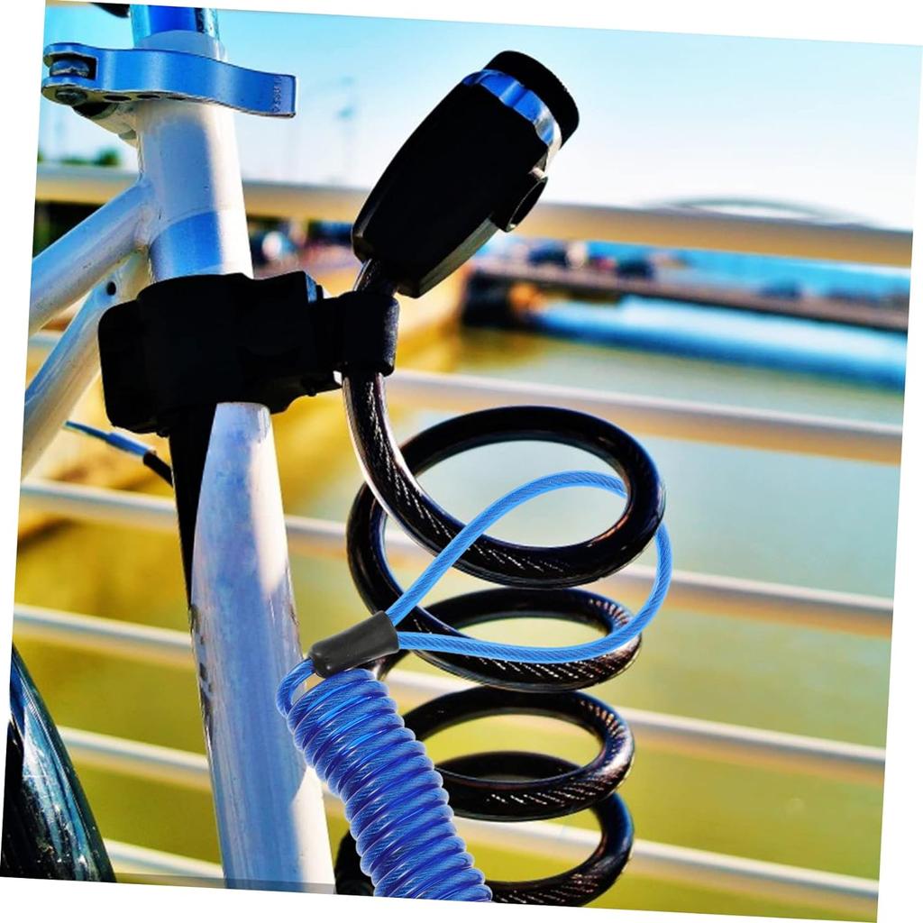 3 Stück Erinnerungskabel Alarmschloss für Motorrad Diebstahlschutz Feder Erinnerungskabel Bremsscheibenschloss Motorrad Kabelschloss Selbstaufrollendes Kabel Sicherheitsdraht Bremsscheibenschloss
