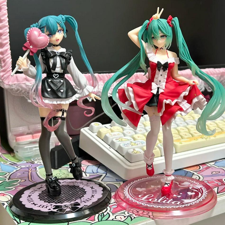 In Stock Hatsune Miku Collection, Princess Lolita Punk Pastoral Style Lollipop Exquisite Figure, Collectible Anime Ornament