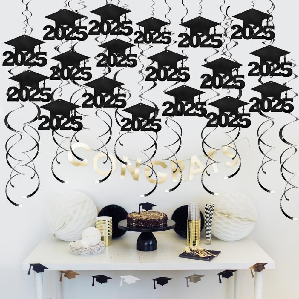 Graduation Hanging Decor Hanging Ornament Vibrant Graduation Hanging Swirl Decorations Easy to Hang Congrats Grad for Graduates