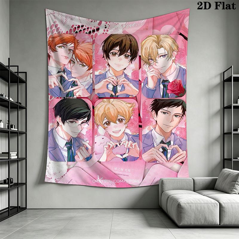 Ouran High School Host Club Pattern Home Decor Tapestry, Wall Hanging, Decorative RV Wall Cloth.DGT0925519