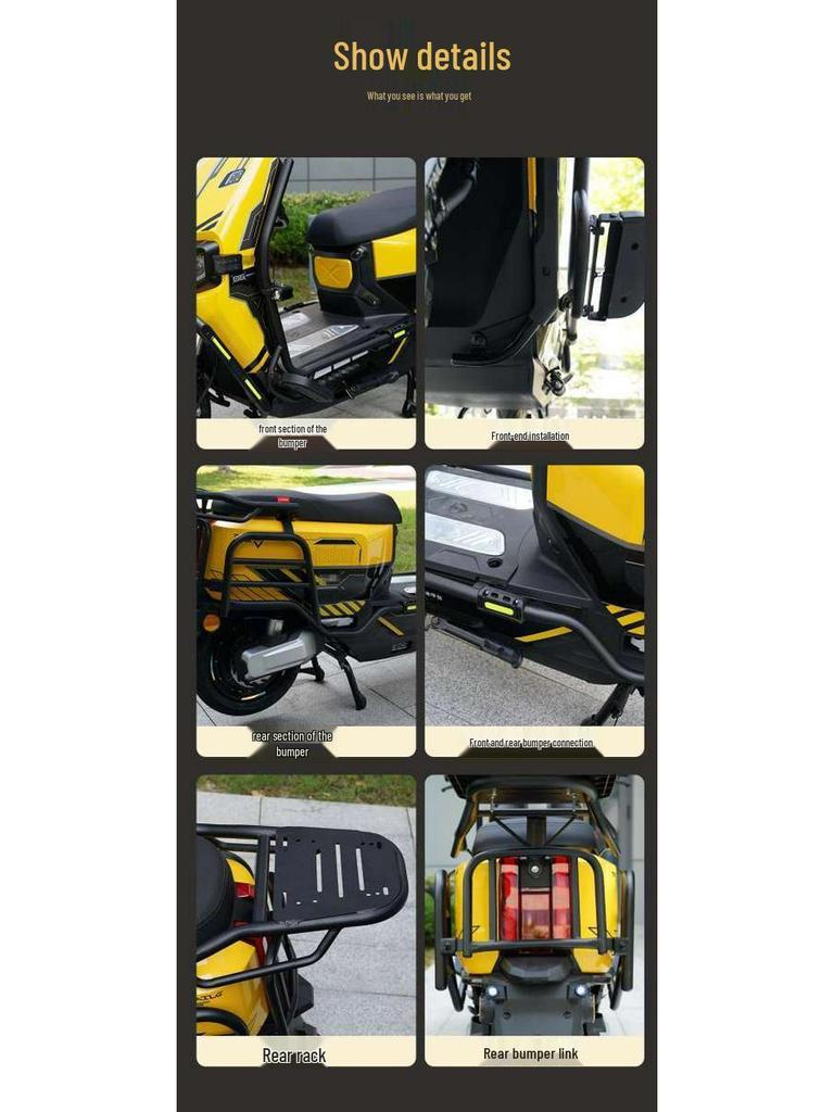 Tailg Chitu EB 2025 Electric Bike Rear Cargo Rack & Anti-Fall Bumper