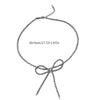 Trendy Bowknot Clavicle Chain Necklace Exquisite Beads Necklace Party Neck Jewelry Glaze Material Gift for Fashion Lover