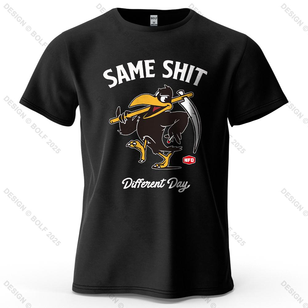 Asian size Bird Printed Unisexs TShirt 100 Cotton Street Graphic Tees Unisex Tees Casual Streetwear M